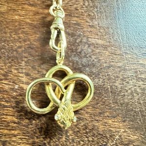 Zoe Chicco 11" 14k necklace with Lucille London antique 12k snake with Diamonds